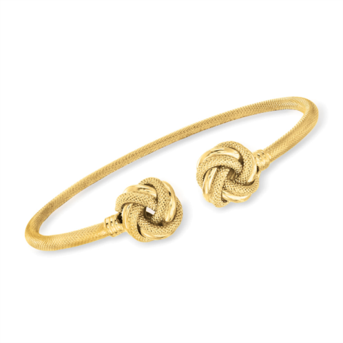 Ross-Simons italian 14kt yellow gold love knot cuff bracelet