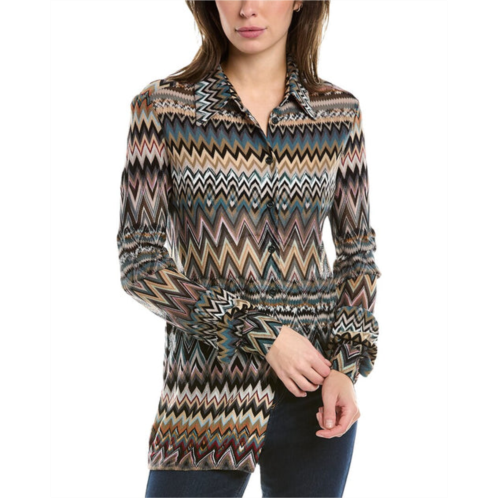 Missoni zigzag wool-blend shirt