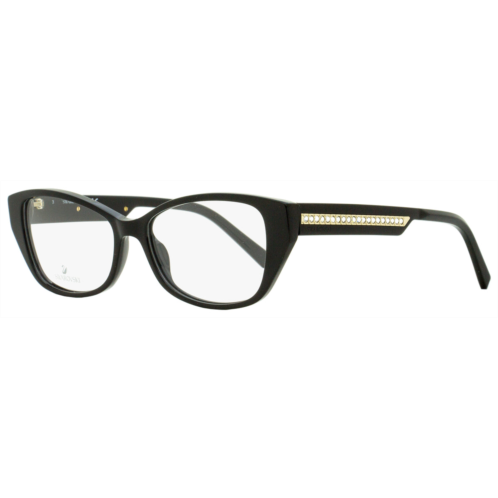Swarovski womens rectangular eyeglasses sk5391 001 black 53mm