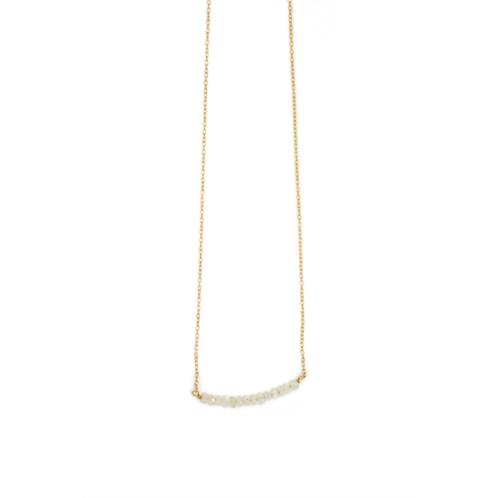 A Blonde and Her Bag michelle bar demi fine necklace in moonstone
