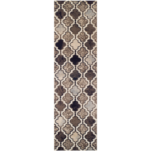 Superior viking contemporary geometric trellis polypropylene indoor area rug