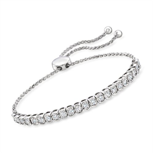 Ross-Simons diamond bolo bracelet in sterling silver