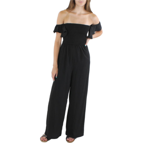 Riley & Rae womens rouched wide leg jumpsuit