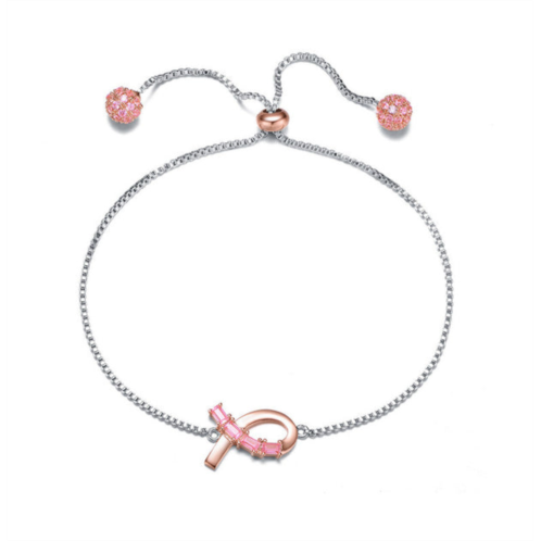 Rachel Glauber teens/young adults two tone ribbon charm adjustable bracelet