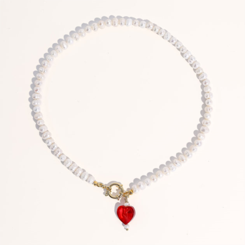 Joey Baby kokoro freshwater pearl heart necklace
