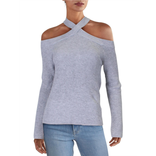 1.State womens cold shoulder ribbed knit pullover sweater