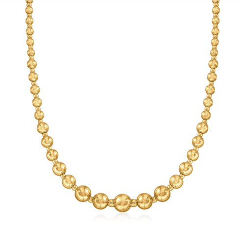 Ross-Simons italian 18kt yellow gold graduated bead necklace