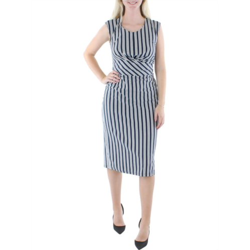 POLO Ralph Lauren womens striped calf midi dress