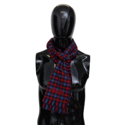 Missoni check wool unisex neck wrap mens shawl