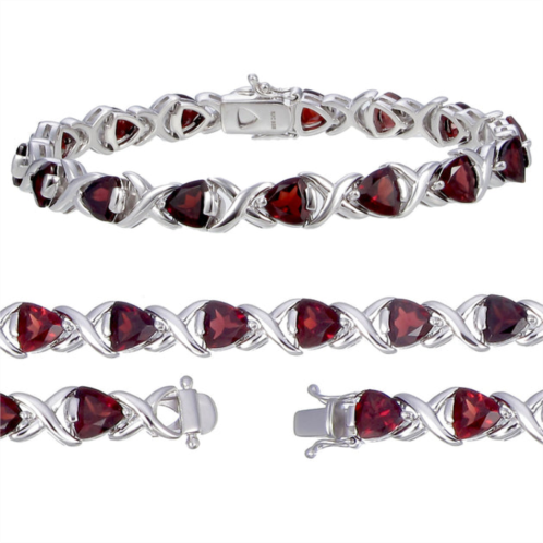 Vir Jewels sterling silver garnet bracelet (7 ct)