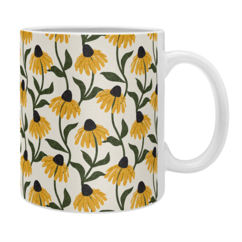 Deny Designs little arrow design co coneflowers cream coffee mug