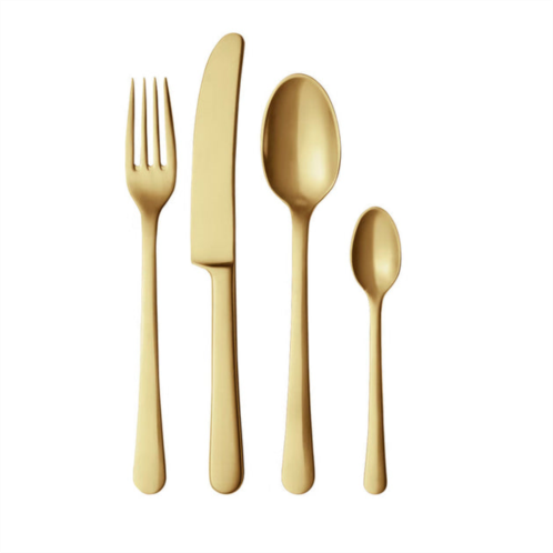 Georg Jensen copenhagen 16 piece matte gold cutlery set