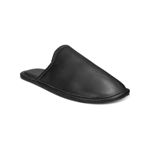 INC mens faux leather slip on slide slippers
