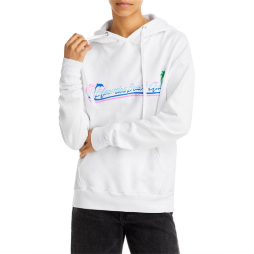 Bloomies beach club womens supima cotton graphic hoodie