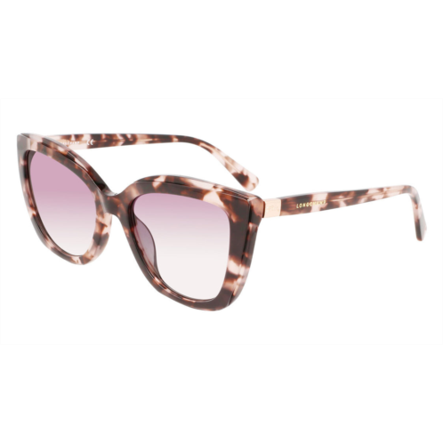 Longchamp womens 54mm rose havana sunglasses