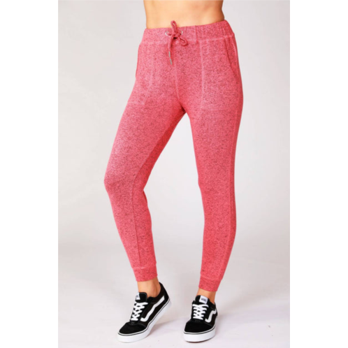 French kyss melange joggers in coral