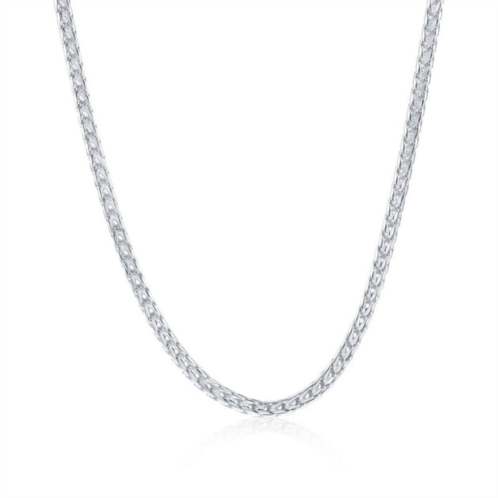Simona diamond cut franco chain 3mm sterling silver 22 necklace