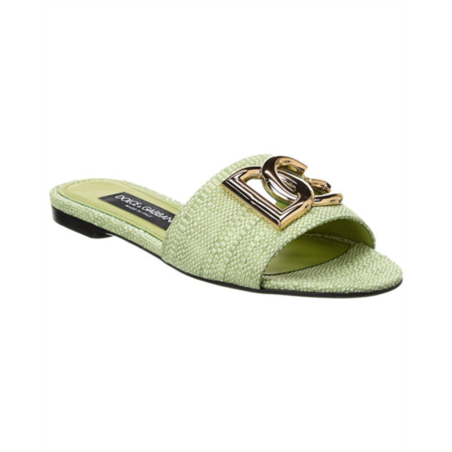 Dolce & Gabbana dg logo raffia sandal