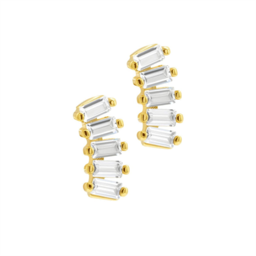Adornia baguette climbing earrings gold