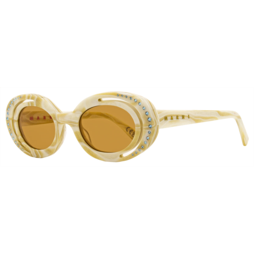 Marni womens oval sunglasses zion canyon h2g cream 51mm