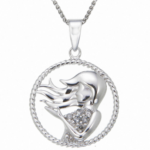 Vir Jewels pick your zodiac month! sterling silver zodiac pendant 1/8 cttw diamond necklace