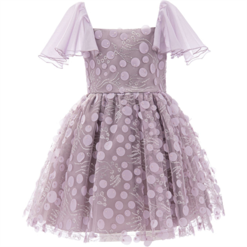 Mimi Tutu lavender jolene polka dot applique dress