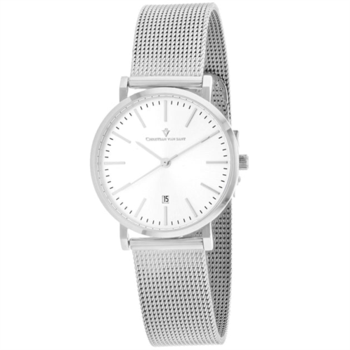 Christian Van Sant womens silver dial watch