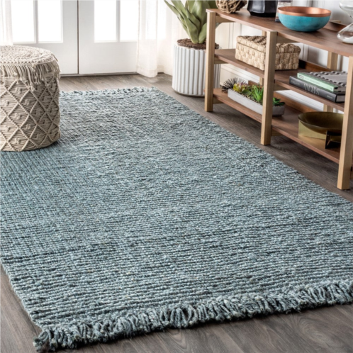 JONATHAN Y pata hand woven chunky jute with fringe area rug