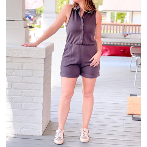 Known Supply clarke romper in charcoal