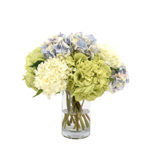 Creative Displays cream & blue hydrangea floral arrangement