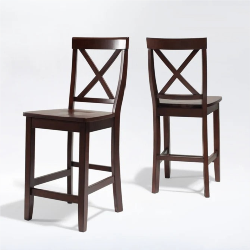 Crosley furniture x-back bar stool (set of 2), 24-inch