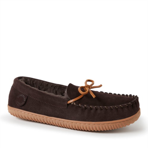 Dearfoams fireside by mens nelson bay water resistant and indoor/outdoor moccasin slipper