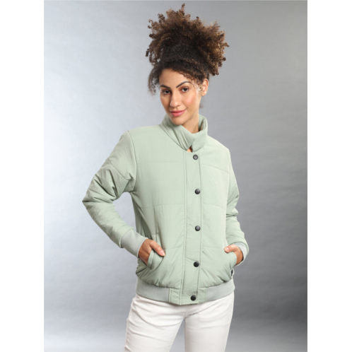 Campus Sutra women solid windcheater bomber jacket