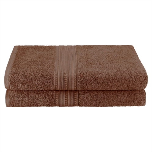Superior eco-friendly 100% cotton ring-spun 2-piece bath sheet set