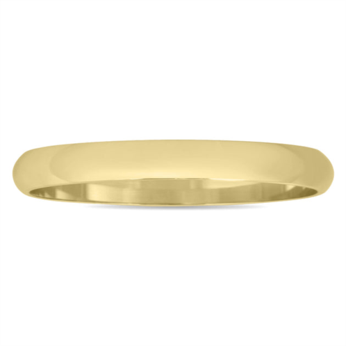 Monary 2mm domed wedding band in 10k yellow gold