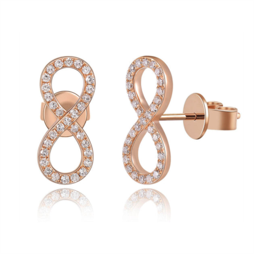 Sabrina Designs 14k gold & diamond infinity stud earrings
