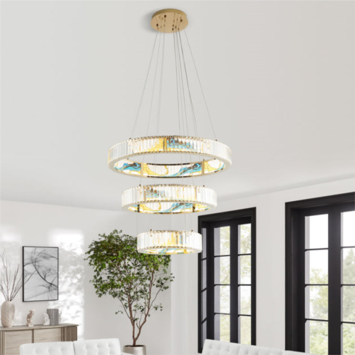 Finesse Decor boesemans colorful chandelier - three tiers, round