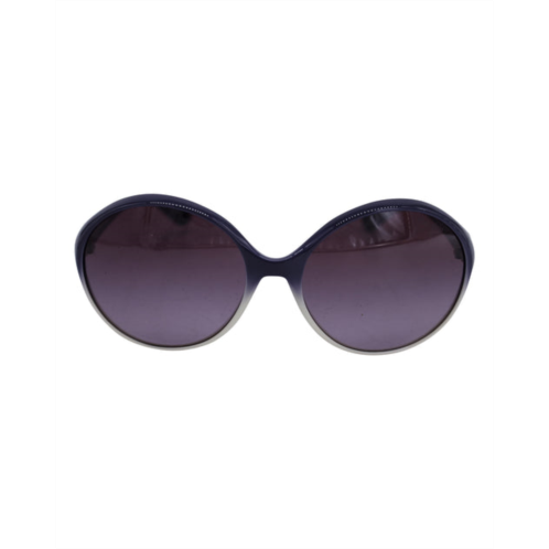 Miu Miu oversized oval sunglasses in navy blue plastic