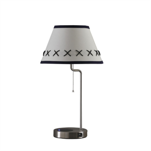 Simplie Fun 20-inch shelby modern craft table lamp w/ usb / charging station