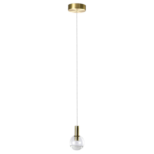 VONN Lighting sienna vap2181brs 5 integrated led pendant lighting fixture with globe shade, brass