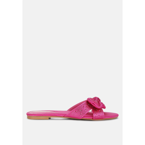 London Rag fleurette bow flat sandals