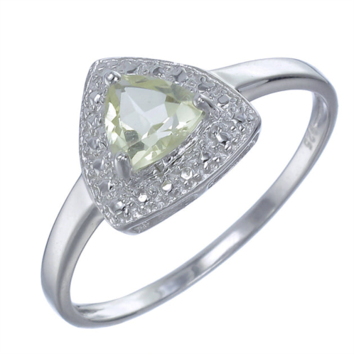Vir Jewels sterling silver lemon quartz ring (1 ct)