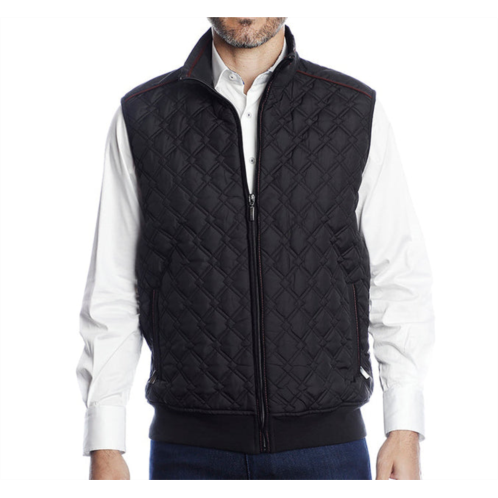 Luchiano Visconti black diamond quilted vest (big & tall)