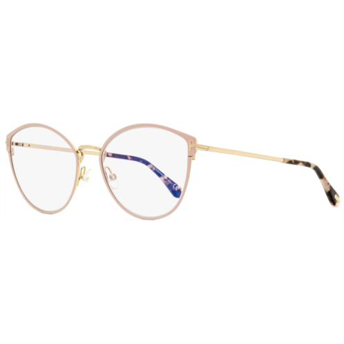 Tom Ford womens blue block eyeglasses tf5573b 072 pink/gold 55mm