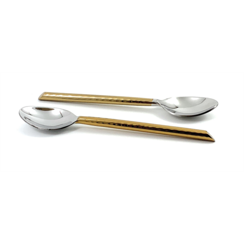 Vibhsa golden silverware teaspoons/dessert spoons set of 6