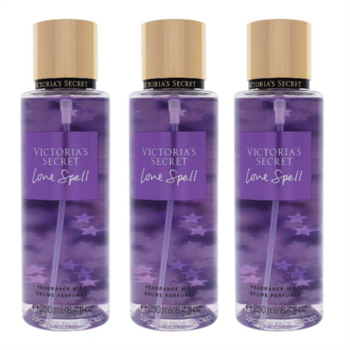 Victorias Secret love spell by for women - 8.4 oz fragrance mist - pack of 3