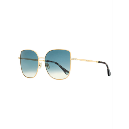 Jimmy Choo womens square sunglasses fanny/g/sk ddbi4 gold copper 59mm