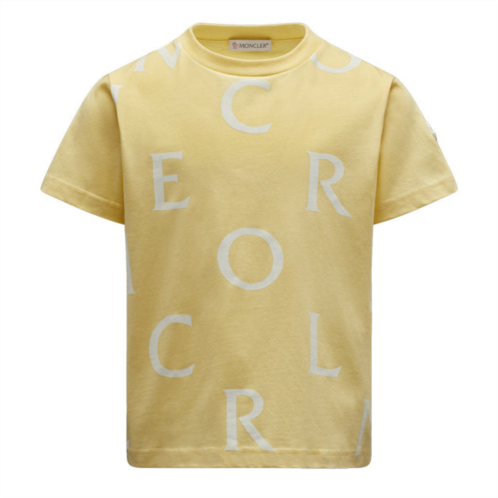 Moncler yellow all over print t-shirt