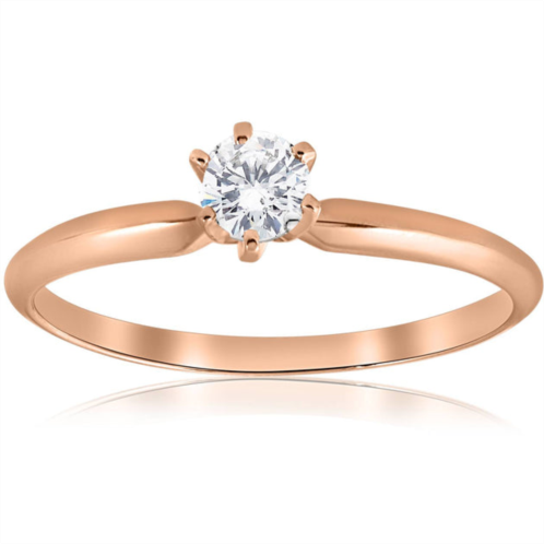 Pompeii3 1/4 ct solitaire diamond engagement ring 14k rose gold