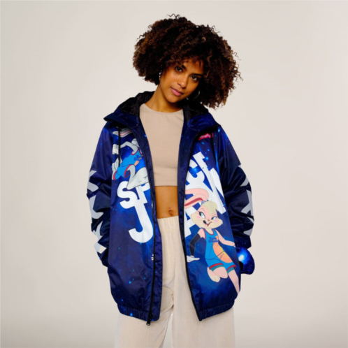 Members Only womens space jam galaxy midweight oversized jacket